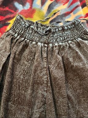 Blue harem pants-elastic waist and leg bottom.